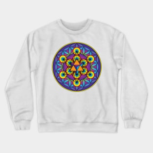 Merkaba with Metatron’s Cube Crewneck Sweatshirt